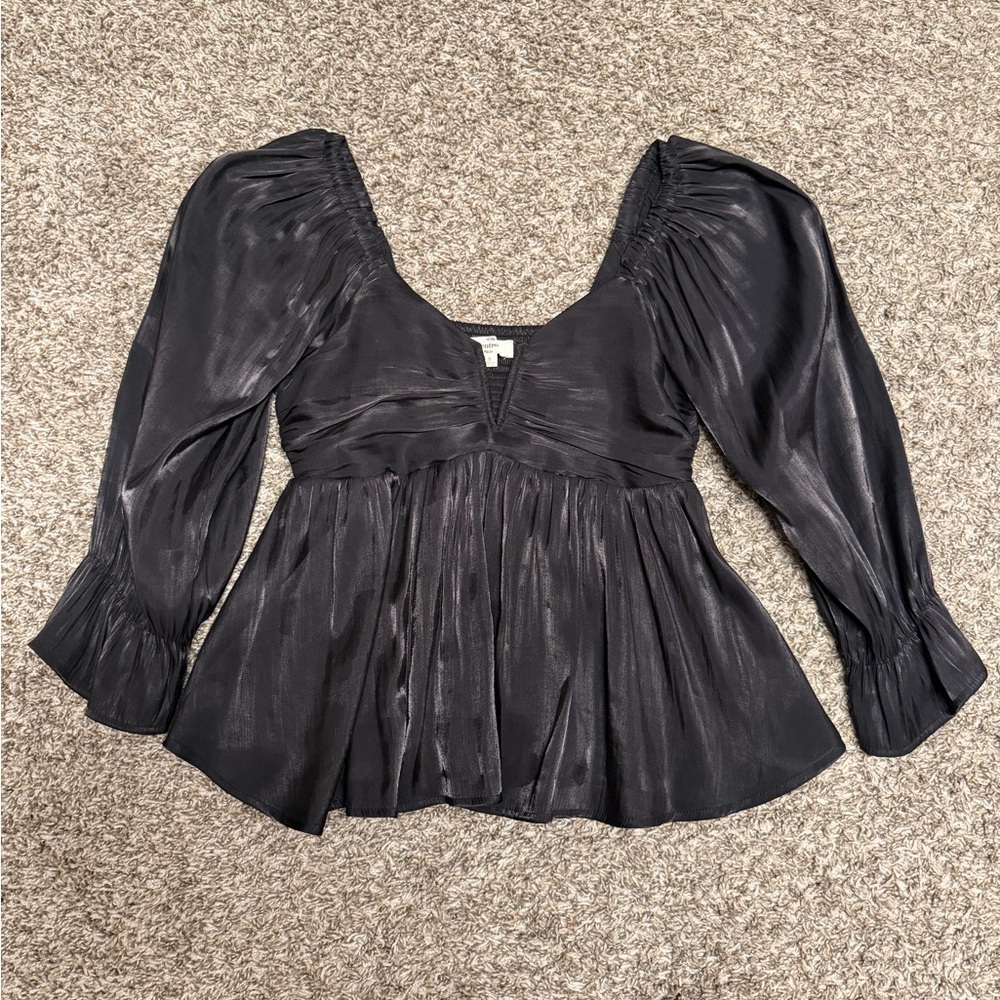 Entro Shimmering Black Blouse